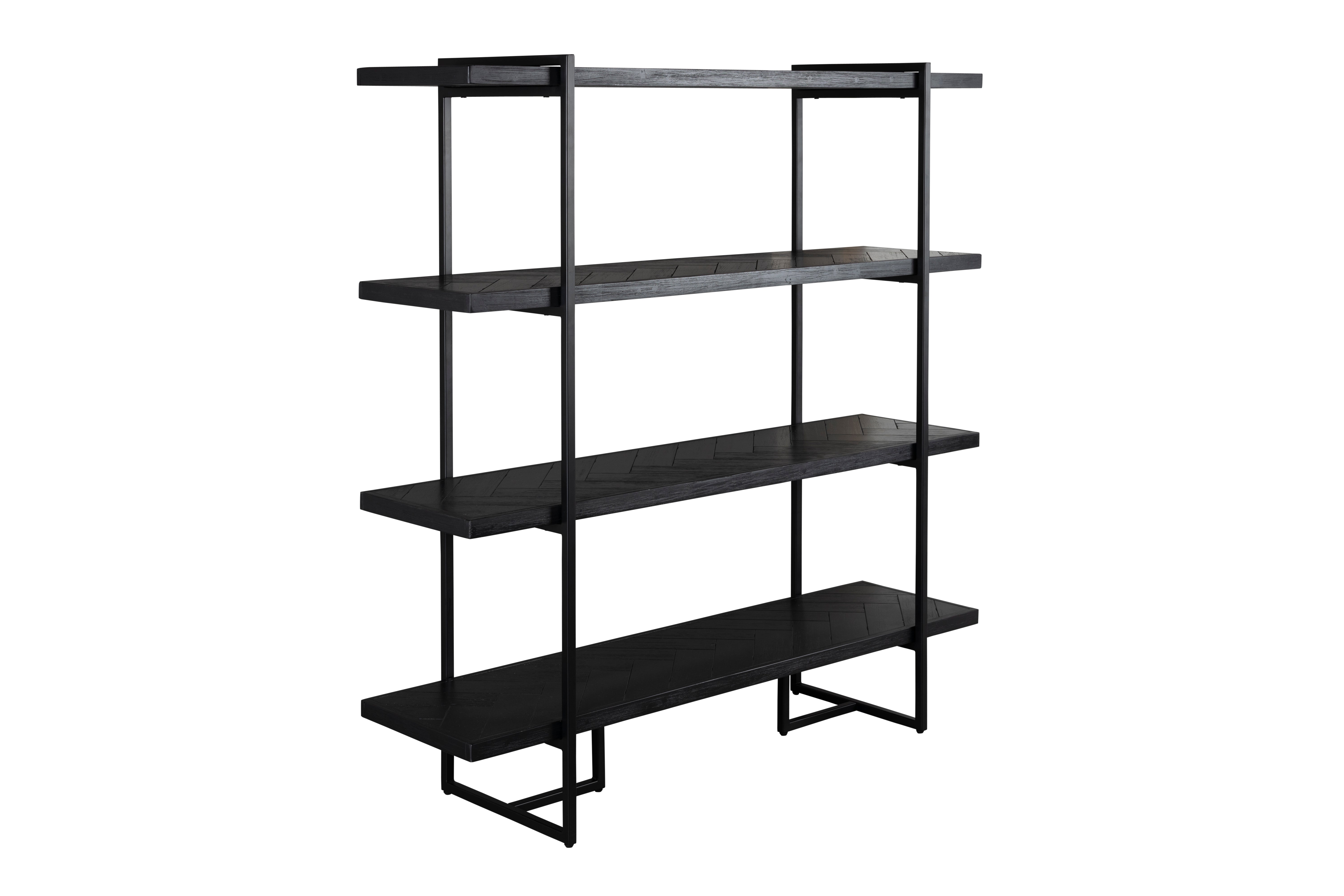 Dutchbone Class Herringbone Black Oak Wood Display Unit